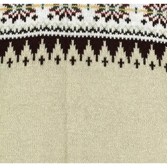 Vintage Ferranti Men Fair Isle Sweater Medium Pull-Over Grandpa Cozy Cabin Brown - Picture 7 of 8